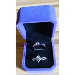 Adjustable Crowning4Love Couples Wedding Ring Set