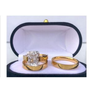 2024 14Karat Gold Plated Couple Ring Set B9