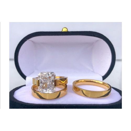 2024 14Karat Gold Plated Couple Ring Set B9