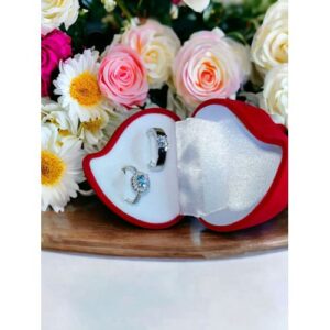 Adjustable Couples Silver Sterling Wedding Ring Set