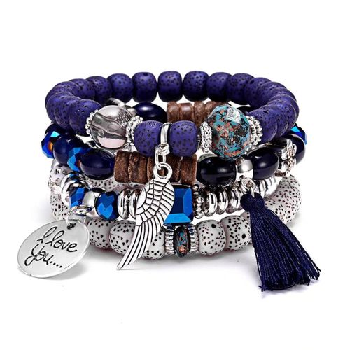 Bohemian Multilayer Tassel Beaded Bracelet Set