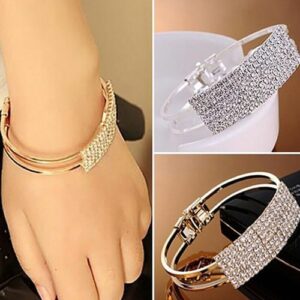2 Sets Beautiful Ladies Adjustable Bangle -Gold & Silver