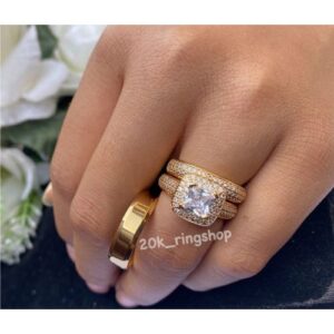 22Karat Gold Plated Luxury Couple Ring Set