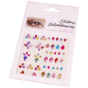 Self Adhesive Face Gems Hair Body Rhinestones Gems Colorful Crystals Stickers for DIY Crafts Face Makeup Manicure,ZH661 Color NO5111