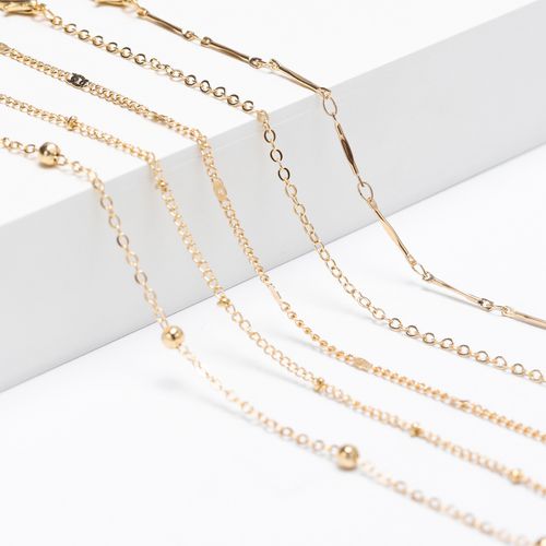 A Set OF 5 Anklet Bracelet Leg Chain Jewelry GD