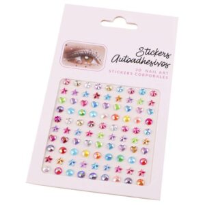 Self Adhesive Face Gems Hair Body Rhinestones Gems Colorful Crystals Stickers for DIY Crafts Face Makeup Manicure,ZH664 Color NO5114