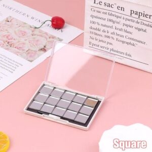 1Pc Empty ic Cosmetics Palette Eyeshadow Blusher DIY Makeup Box With 15 Grids Iron Plate And Brush