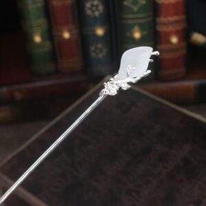 Chinese Tassel Metal Hairpin Hair Sticks Hanfu Flower Hair Chopsticks Wedding Party Headpiece Hairstyle Design Tools Gifts Silver Cream