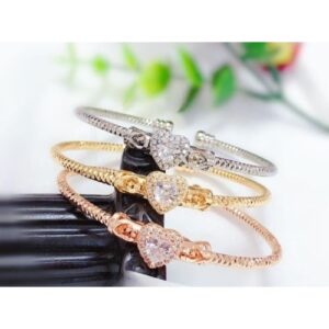 3 Tone Cuff Bracelets- Set Of 3