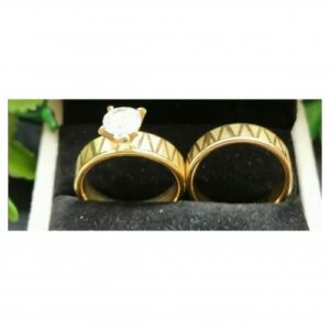 18karat Gold Plated Couple Ring Set