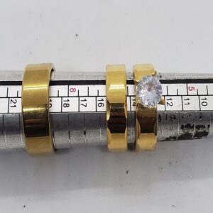 22karat Gold Plated Couple Wedding Ring Set Gold