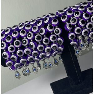 2pcs Kymyad Blue Eye Bohemian Bracelets Set With And Of Hamsa