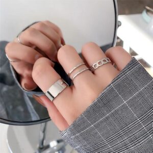 3 Silver Knuckle Ring Sets